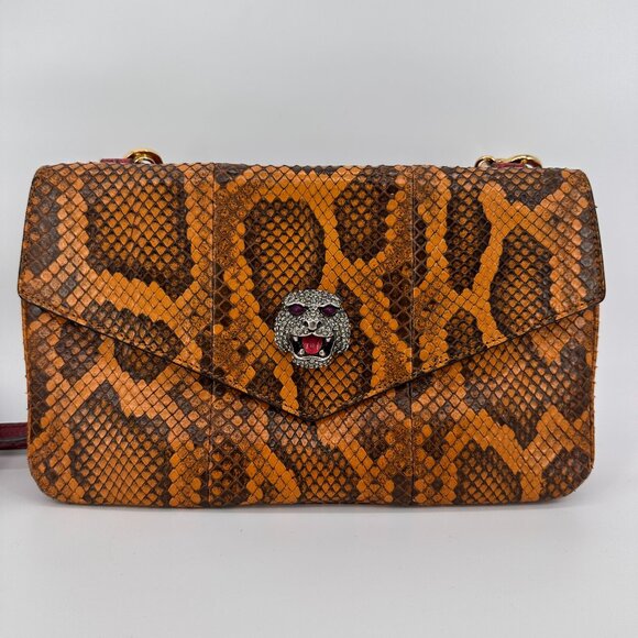 Gucci Python Thiara Medium Double-Sided Shoulder Bag - Picture 1 of 13